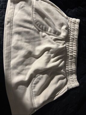 90 Degree By Reflex Cream Elastic-Waist Skirted Shorts